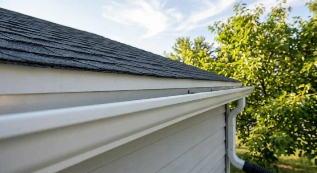clean, properly aligned gutters