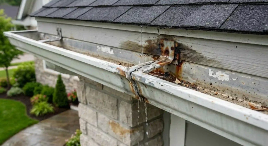 old sectional gutters