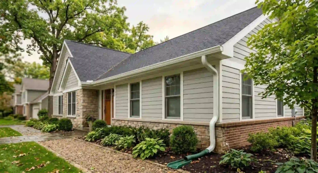 Complete seamless gutter system providing long-term home protection